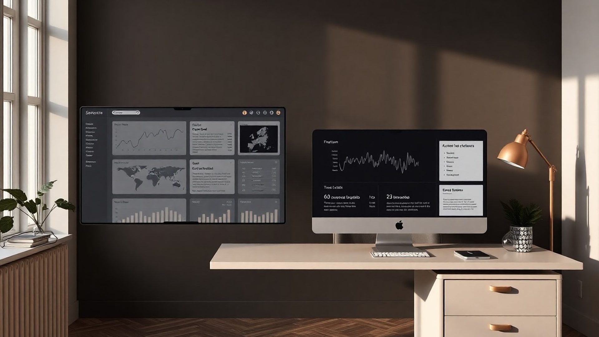 Dashboard SEO auditu na monitore v štúdiu v Trnave